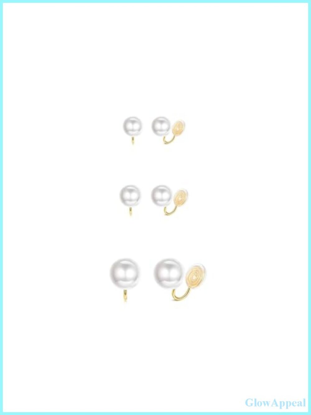 Pearl Clip On Earrings for Women Non Pierced Freshwater Pearl Clip-On Studs